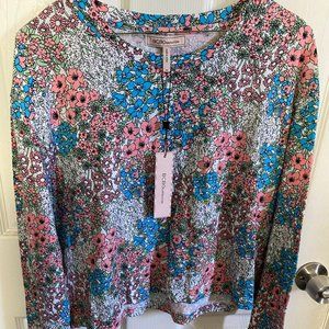 NWT BCBG generation color garden multi long sleeve shirt